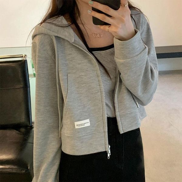 women's jackets 8candy colors 2021 autumn hoodies coats thin zipper jacket casual clothing female loose short coat womens (x2099), Black;brown
women's jackets 8candy colors 2021 autumn hoodies coats thin zipper jacket casual clothing female loose short coat womens (x2099), Black;brown