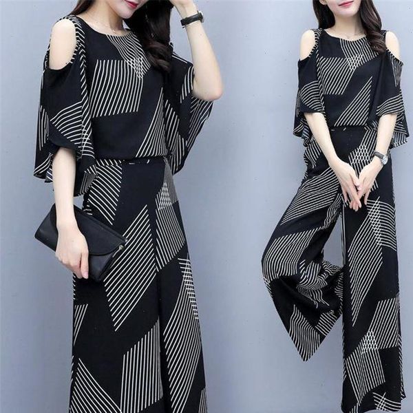 spring summer 2 pieces womens tracksuits set off shoulder and elastic waist wide leg pants female suits lady work, Gray
spring summer 2 pieces womens tracksuits set off shoulder and elastic waist wide leg pants female suits lady work, Gray
