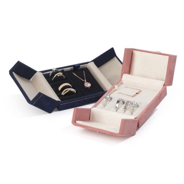 jewelry pouches, bags 9x7.5x4cm double-opening ring box high-end portable set exquisite necklace storage, Pink;blue
jewelry pouches, bags 9x7.5x4cm double-opening ring box high-end portable set exquisite necklace storage, Pink;blue