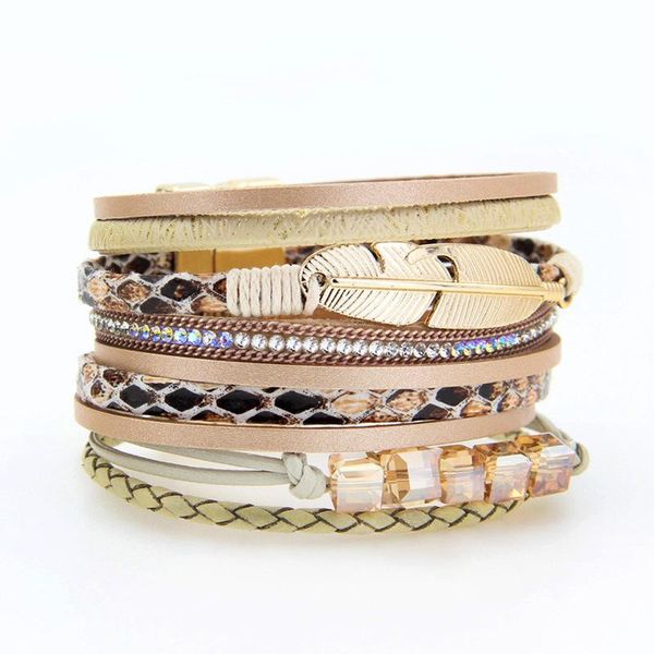 charm bracelets european and american original fashion trend national style alloy feather multicolor beaded bracelet for women, Golden;silver
charm bracelets european and american original fashion trend national style alloy feather multicolor beaded bracelet for women, Golden;silver