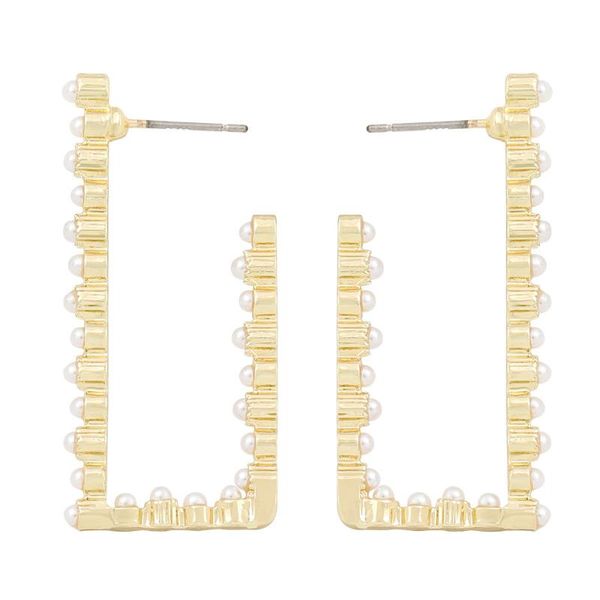 dangle & chandelier gold color hollow square pearl earrings for women female personality, Silver
dangle & chandelier gold color hollow square pearl earrings for women female personality, Silver