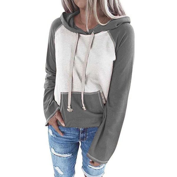 women's hoodies & sweatshirts w hoodie sweatshirt 2021 hooded pullover color matching casual sweater, Black
women's hoodies & sweatshirts w hoodie sweatshirt 2021 hooded pullover color matching casual sweater, Black