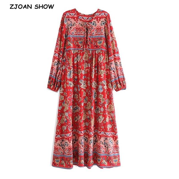 casual dresses 2021 bohemia bandage lacing up collar red floral print dress ethnic woman hit color long sleeve maxi holiday 5nh8, Black;gray
casual dresses 2021 bohemia bandage lacing up collar red floral print dress ethnic woman hit color long sleeve maxi holiday 5nh8, Black;gray