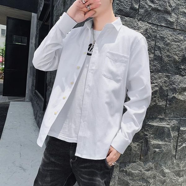 spring autumn men's long-sleeve shirt young korean version of slim cotton fashion casual inch shirts, White;black
spring autumn men's long-sleeve shirt young korean version of slim cotton fashion casual inch shirts, White;black