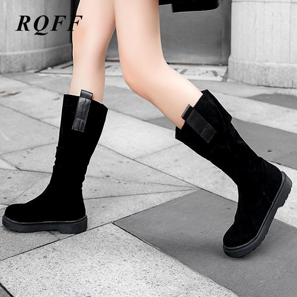 winter boots women fashion platform mid-calf boot round toe med flat with heels shoes woman black plus big size 10 pleated qket
winter boots women fashion platform mid-calf boot round toe med flat with heels shoes woman black plus big size 10 pleated qket