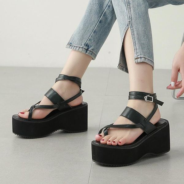 sandals ladies roman style fashion word buckle slope with elegant temperament high heels summer large size 35-40., Black
sandals ladies roman style fashion word buckle slope with elegant temperament high heels summer large size 35-40., Black