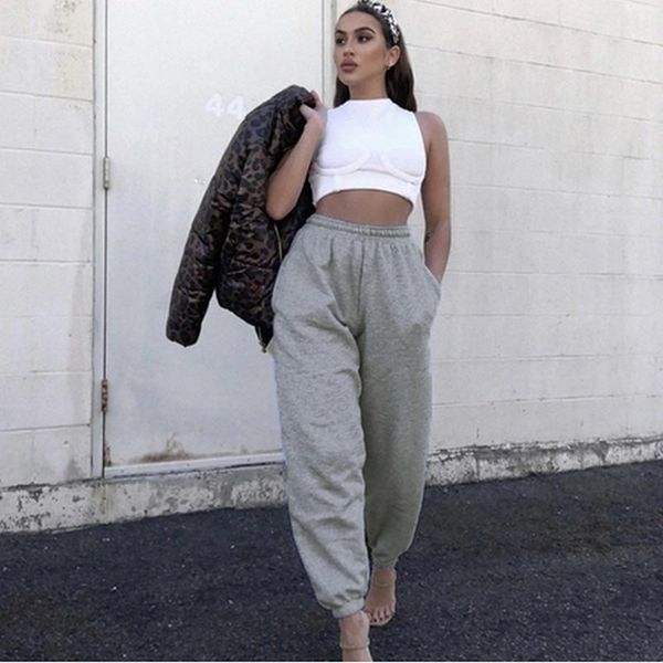 cotton trousers autumn winter casual pants sweatpants baggy solid elastic high waist workout sporty bottom women's & capris, Black;white
cotton trousers autumn winter casual pants sweatpants baggy solid elastic high waist workout sporty bottom women's & capris, Black;white