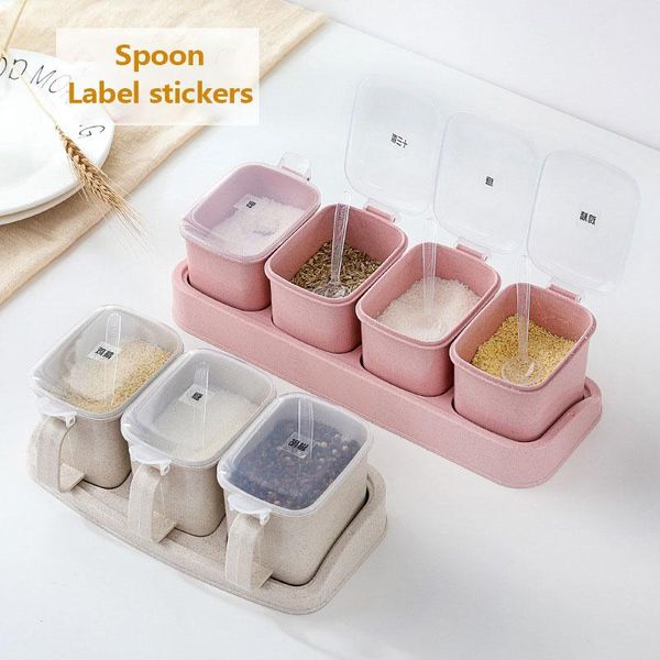 storage bottles & jars seasoning box with lid dust-proof insect control small spoon push switch smooth surface kitchen supplies
storage bottles & jars seasoning box with lid dust-proof insect control small spoon push switch smooth surface kitchen supplies