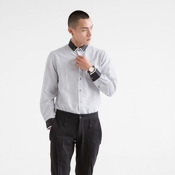 men's casual shirts men printed pointed outdoors spring autumn wear base vestido,pure cotton slim fit camisa single breasted1, White;black
men's casual shirts men printed pointed outdoors spring autumn wear base vestido,pure cotton slim fit camisa single breasted1, White;black
