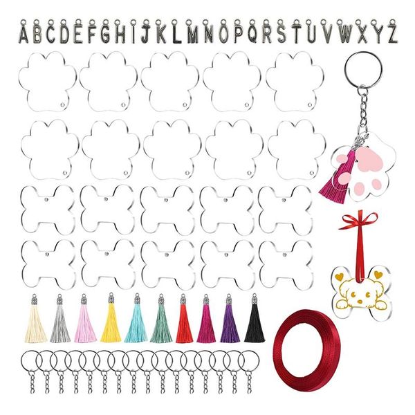keychains 34pcs clear acrylic transparent blanks keychain tassels pendant decorative keyrings, making kit for diy crafts, Silver
keychains 34pcs clear acrylic transparent blanks keychain tassels pendant decorative keyrings, making kit for diy crafts, Silver