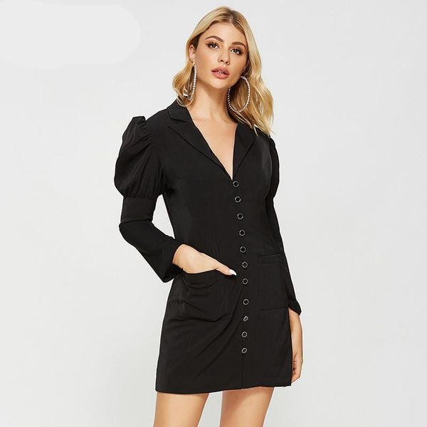 casual dresses fashion long puff sleeve notched collar elegant office dress for women party club ladies dressspring vintage blazer, Black;gray
casual dresses fashion long puff sleeve notched collar elegant office dress for women party club ladies dressspring vintage blazer, Black;gray
