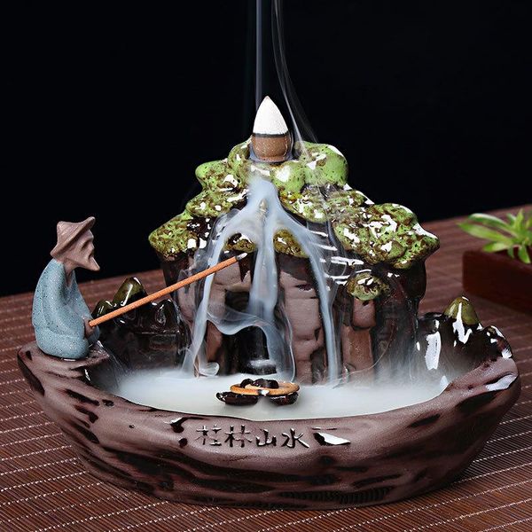 sachet bags backflow incense burner home decor ceramic smoke stick holder censer + 10pcs cones
sachet bags backflow incense burner home decor ceramic smoke stick holder censer + 10pcs cones