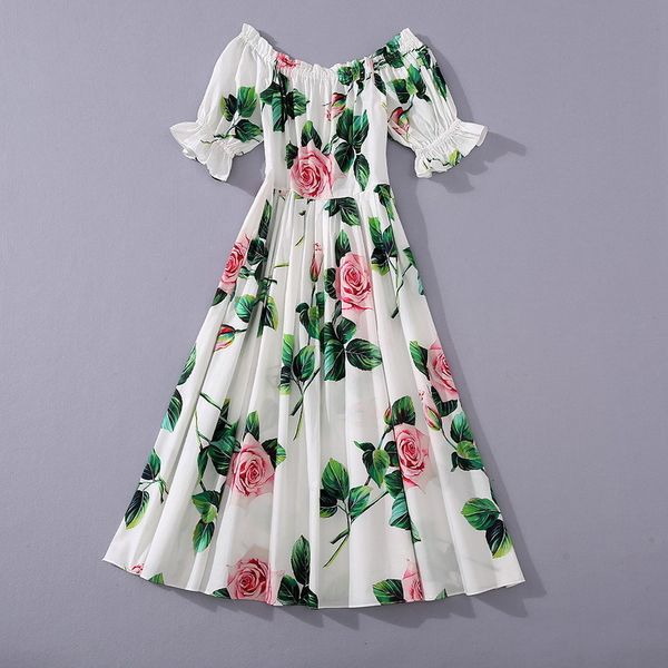 casual dresses european and american women's wear summer style flared sleeve one-collar rose floral print fashionable dress 8nc3, Black;gray
casual dresses european and american women's wear summer style flared sleeve one-collar rose floral print fashionable dress 8nc3, Black;gray