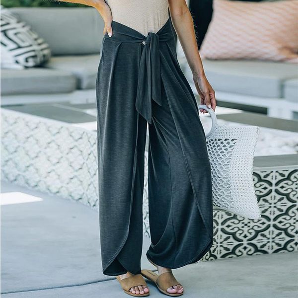 women's pants & capris solid color soft casual wide-leg 2021 autumn loose knit belt tie trousers vertical all-match, Black;white
women's pants & capris solid color soft casual wide-leg 2021 autumn loose knit belt tie trousers vertical all-match, Black;white