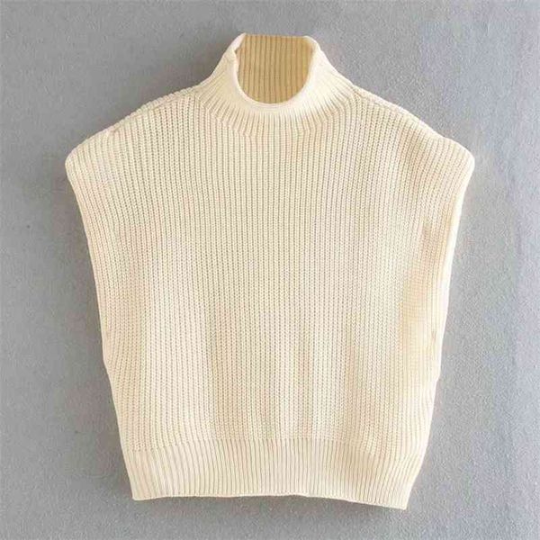 women autumn casual knitted vest sweaters sleeveless solid turtleneck pullovers female elegant street waistcoat sweater 210513, White;black
women autumn casual knitted vest sweaters sleeveless solid turtleneck pullovers female elegant street waistcoat sweater 210513, White;black