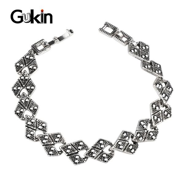 gukin wholesale boho ethnic gray crystal women's bracelets charms silver color fashion bracelet wedding jewelry bangle, Black
gukin wholesale boho ethnic gray crystal women's bracelets charms silver color fashion bracelet wedding jewelry bangle, Black