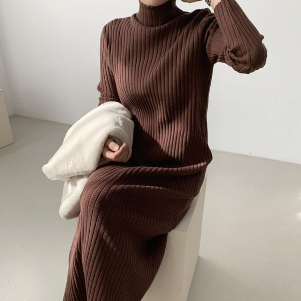 casual dresses loose women ladies turtleneck solid sweaters long dress elegant full sleeve knitted 2021 autumn knit vestidos f1503, Black;gray
casual dresses loose women ladies turtleneck solid sweaters long dress elegant full sleeve knitted 2021 autumn knit vestidos f1503, Black;gray
