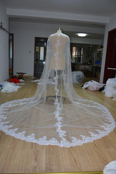 wraps & jackets veil cape cathedral bridal silky sheer tulle lace cloak wedding jacket hooded coat, White
wraps & jackets veil cape cathedral bridal silky sheer tulle lace cloak wedding jacket hooded coat, White