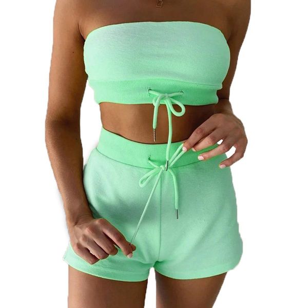 two piece set women tracksuits sports strapless crop short elegant ladies fitness workout tracksuit streetwear 2, Gray
two piece set women tracksuits sports strapless crop short elegant ladies fitness workout tracksuit streetwear 2, Gray