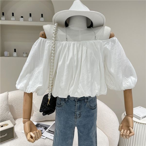 blouses spring summer 2021 female niche a short suspend sweet off the shoulder design white shirt
blouses spring summer 2021 female niche a short suspend sweet off the shoulder design white shirt