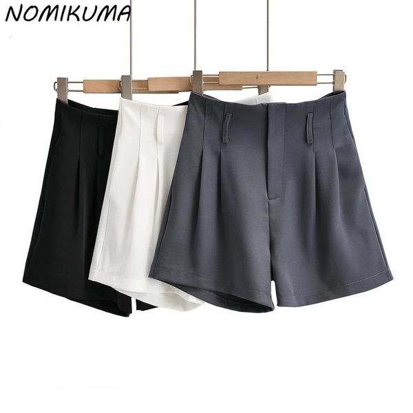 women's shorts nomikuma 2021 summer korean causal woman chic solid fashion suit bottoms loose wide leg short feminimos 6j873, White;black
women's shorts nomikuma 2021 summer korean causal woman chic solid fashion suit bottoms loose wide leg short feminimos 6j873, White;black