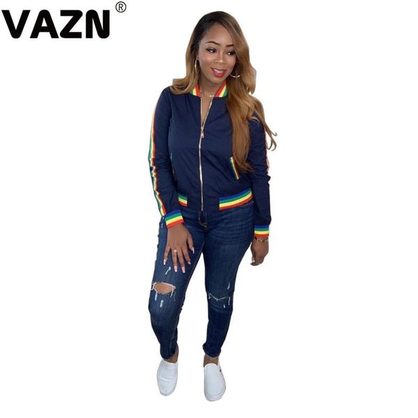 women's jackets vazn 2021 autumn lady deep blue short full sleeve zipper casual jacket young girl cool chic, Black;brown
women's jackets vazn 2021 autumn lady deep blue short full sleeve zipper casual jacket young girl cool chic, Black;brown