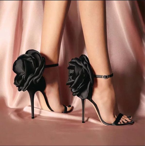 summer big flower women sandals stiletto high heel shoes ankle strap ol pump party wedding xyw43, Black
summer big flower women sandals stiletto high heel shoes ankle strap ol pump party wedding xyw43, Black