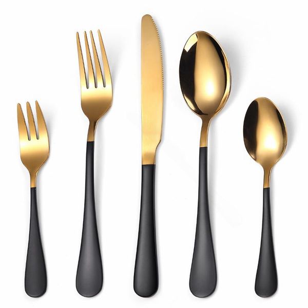 kitchen tableware sets stainless steel cutlery fork spoon knife golden dinnerware set black gold 5 pcs drop
kitchen tableware sets stainless steel cutlery fork spoon knife golden dinnerware set black gold 5 pcs drop