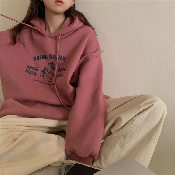 women's hoodies & sweatshirts autumn and winter plush sweater female student korean fashion loose ins hoodie small lazy wind long sleev, Black
women's hoodies & sweatshirts autumn and winter plush sweater female student korean fashion loose ins hoodie small lazy wind long sleev, Black