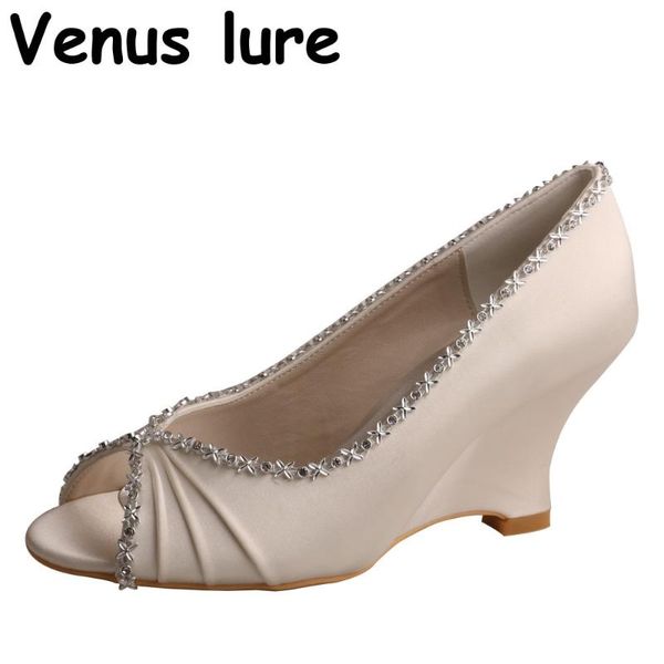wedopus brand peep toe wedges shoes for women ivory satin bridal wedding dress, Black
wedopus brand peep toe wedges shoes for women ivory satin bridal wedding dress, Black