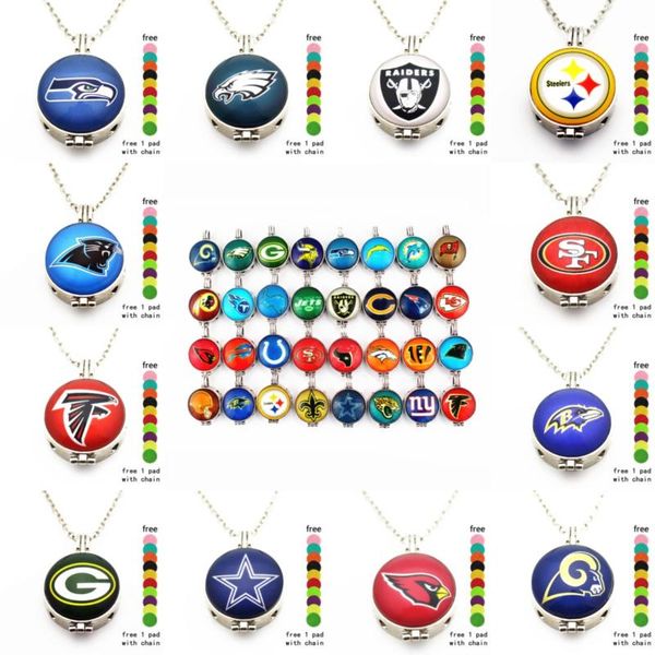 chains 8pcs/lot metal essential oil perfume diffuser floating locket football teams glass pendant with 20 inches necklace, Silver
chains 8pcs/lot metal essential oil perfume diffuser floating locket football teams glass pendant with 20 inches necklace, Silver