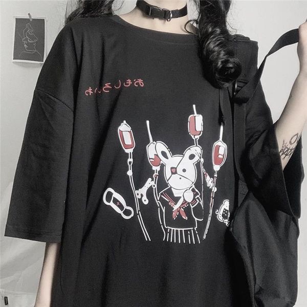 summer harajuku goth short sleeve women korean tee grunge clothes black clothing, White
summer harajuku goth short sleeve women korean tee grunge clothes black clothing, White