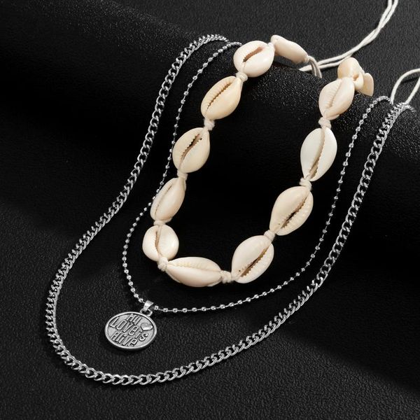 pendant necklaces purui punk sea shell choker necklace for women/men hip hop letter coin set 2021 fashion jewelry neck collar, Silver
pendant necklaces purui punk sea shell choker necklace for women/men hip hop letter coin set 2021 fashion jewelry neck collar, Silver