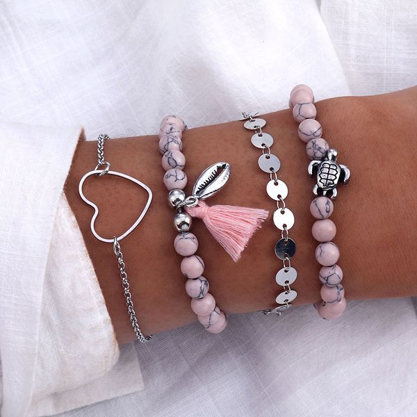 vintage heart bracelet set for women girl bohemian turtle shell tassel beads bracelets bangles female fashion jewelry, Black
vintage heart bracelet set for women girl bohemian turtle shell tassel beads bracelets bangles female fashion jewelry, Black