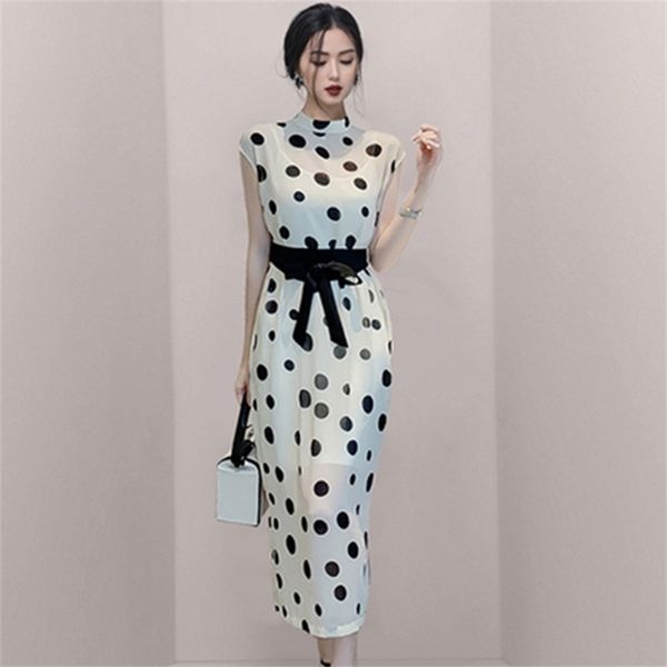 women's dresses polka dot printed chiffon wrap o-neck sleeveless casual split lace-up summer ropa mujer 210603, Black;gray
women's dresses polka dot printed chiffon wrap o-neck sleeveless casual split lace-up summer ropa mujer 210603, Black;gray