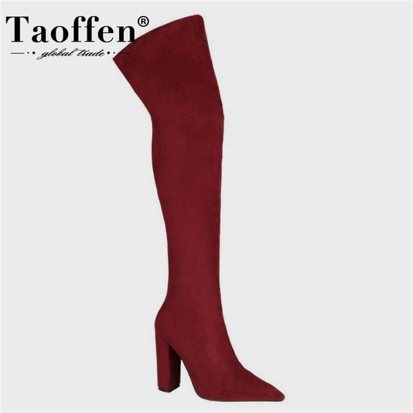 boots taoffen 2022 long for women high heel shoes winter warm knee boot pointed toe female fashion footwear size 34-43, Black
boots taoffen 2022 long for women high heel shoes winter warm knee boot pointed toe female fashion footwear size 34-43, Black