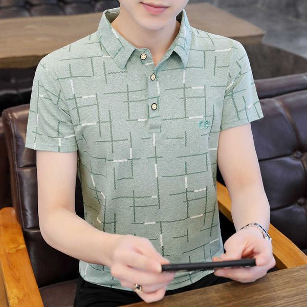 lapel collar ice short t-shirt trend paul shirt half sleeve summer men's wear, White;black
lapel collar ice short t-shirt trend paul shirt half sleeve summer men's wear, White;black