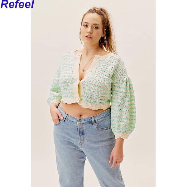 women's knits & tees women fashion hollow out stripe knitted cardigan sweater vintage v neck long sleeve short female outerwear chic, White
women's knits & tees women fashion hollow out stripe knitted cardigan sweater vintage v neck long sleeve short female outerwear chic, White