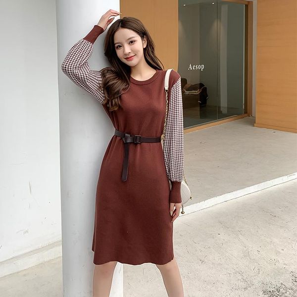 casual dresses women pullover o-neck long sleeves knitted dress autumn winter patchwork plaid female a-line sweaters, Black;gray
casual dresses women pullover o-neck long sleeves knitted dress autumn winter patchwork plaid female a-line sweaters, Black;gray