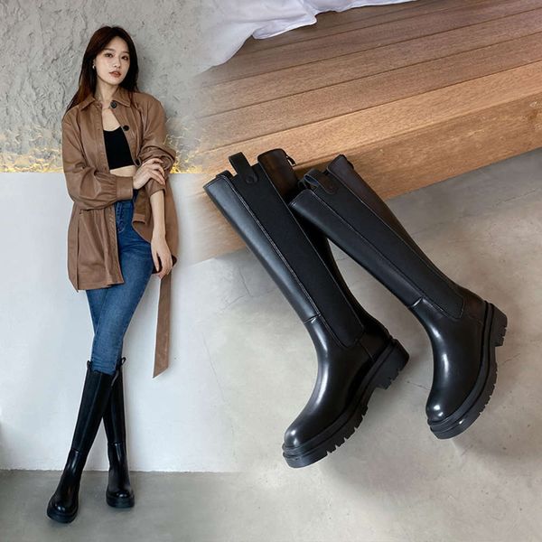 boots long female knight autumn and winter elastic belt but knee boots thick soled chelsea women's, Black
boots long female knight autumn and winter elastic belt but knee boots thick soled chelsea women's, Black