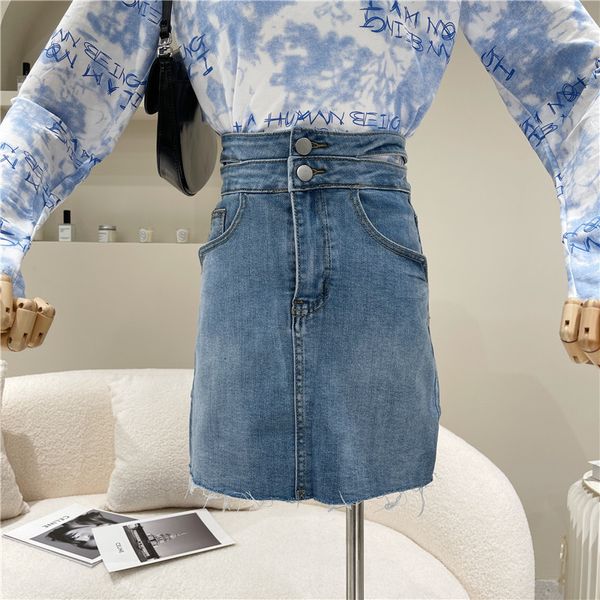 spring summer design of simple female fashion niche thin with no edge skirt high denim, Black
spring summer design of simple female fashion niche thin with no edge skirt high denim, Black