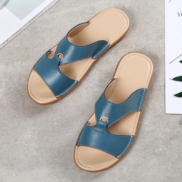slippers annymoli women slides summer shoes cow leather flat metal decoration open toe lady sandals yellow blue size 35-40, Black
slippers annymoli women slides summer shoes cow leather flat metal decoration open toe lady sandals yellow blue size 35-40, Black