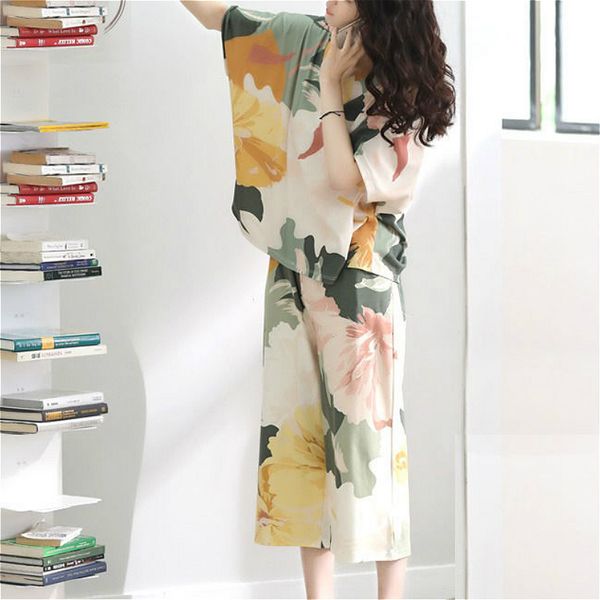 pajama sets women summer korean elegant soft casual womens printing pajamas v-neck fashion cotton lady sleepwear large size 4xl, Black;red
pajama sets women summer korean elegant soft casual womens printing pajamas v-neck fashion cotton lady sleepwear large size 4xl, Black;red