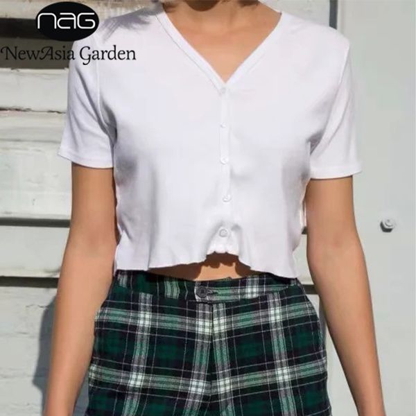 newasia single breasted loose t shirt short sleeve v neck tshirt solid basic bottoming shirt women casual tee summer shirts 210413, White
newasia single breasted loose t shirt short sleeve v neck tshirt solid basic bottoming shirt women casual tee summer shirts 210413, White