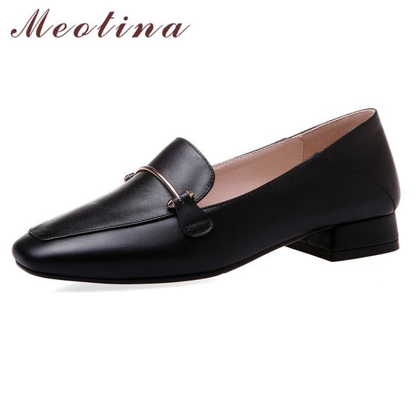 meotina women pumps genuine leather low heels loafers shoes square toe metal decoration shoes lady block heels casual shoes 43 210520, Black
meotina women pumps genuine leather low heels loafers shoes square toe metal decoration shoes lady block heels casual shoes 43 210520, Black