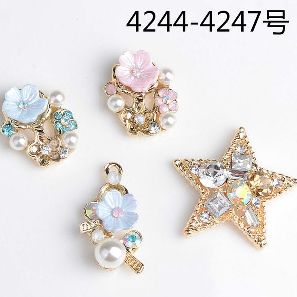 50pcs imitation crystal pearl flower star charm pendants for diy earring jewelry making finding charms accessories, Blue;slivery
50pcs imitation crystal pearl flower star charm pendants for diy earring jewelry making finding charms accessories, Blue;slivery