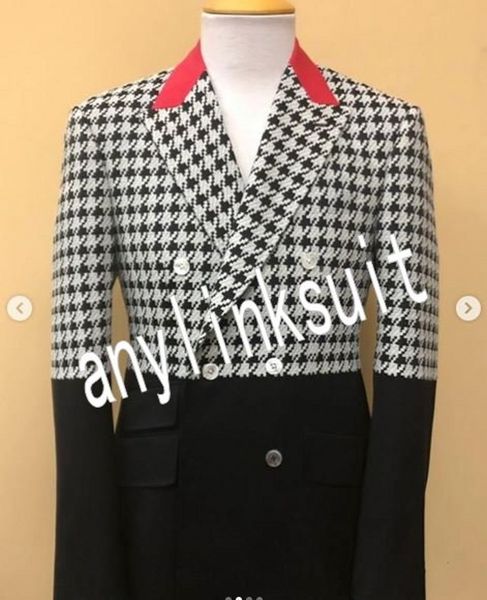 wedding tuxedos double-breasted houndstooth men suits peak lapel two pieces business groom (jacket+pants+tie) w1260 r50w, Black;gray
wedding tuxedos double-breasted houndstooth men suits peak lapel two pieces business groom (jacket+pants+tie) w1260 r50w, Black;gray