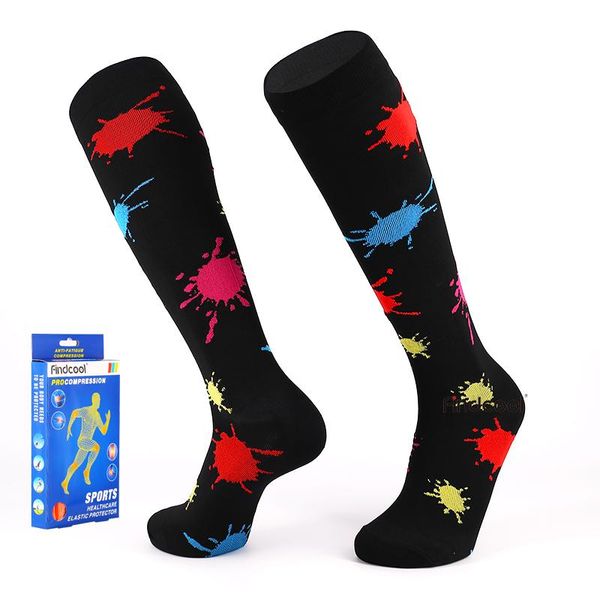 sports socks findcool compression running gym knee high support stockings breathable cycling for socer basketball, Black
sports socks findcool compression running gym knee high support stockings breathable cycling for socer basketball, Black