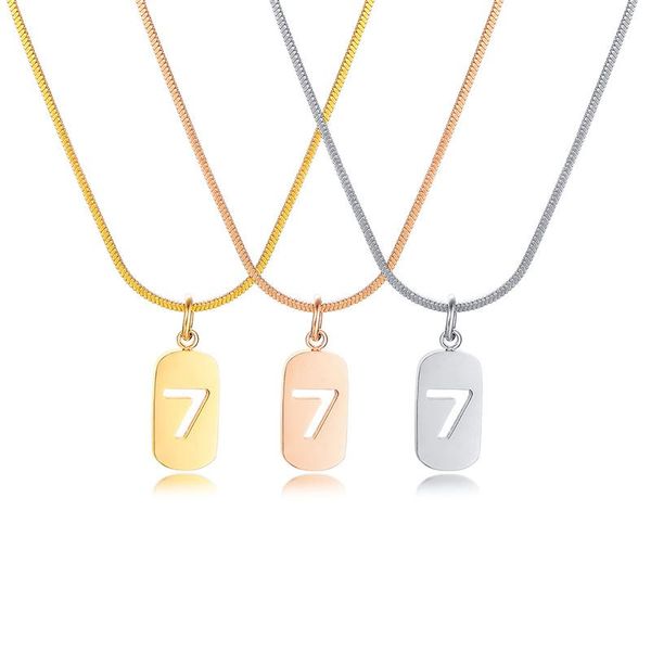 pendant necklaces 2021 fashion jewelry stainless steel lucky number 7 simple sweater chain temperament necklace suitable for women, Silver
pendant necklaces 2021 fashion jewelry stainless steel lucky number 7 simple sweater chain temperament necklace suitable for women, Silver