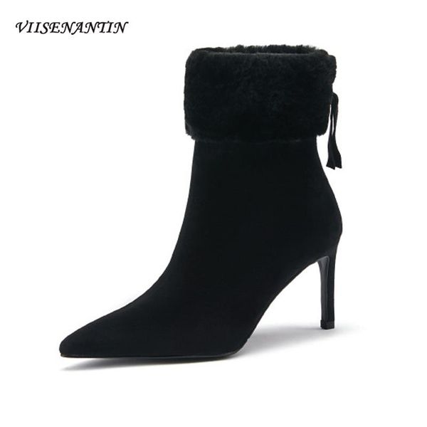boots fashion autumn and winter feminine pointed toe stiletto short nude kid suede back zipper plus velvet fur black shoes
boots fashion autumn and winter feminine pointed toe stiletto short nude kid suede back zipper plus velvet fur black shoes